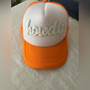 Orange and White 'Howdy' Cap